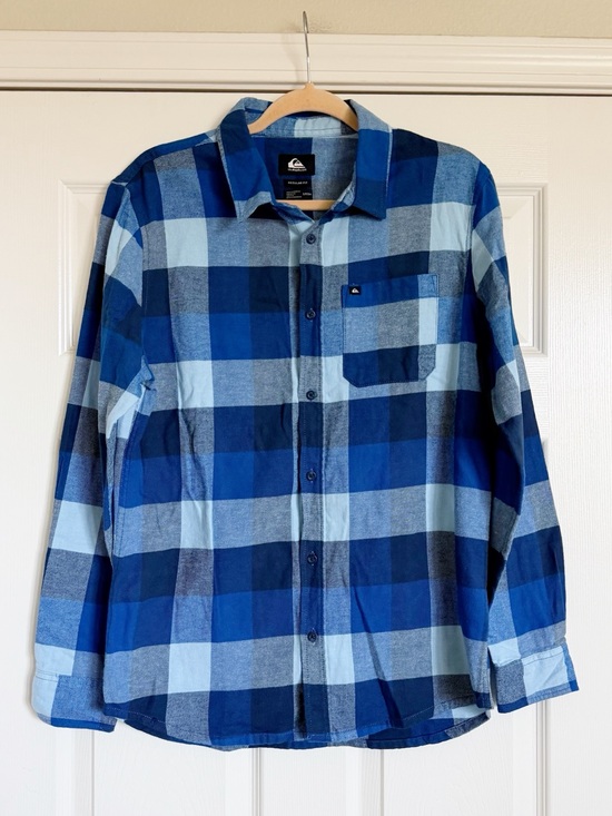 Quiksilver Other - Quicksilver Men’s Blue Plaid Flannel Top